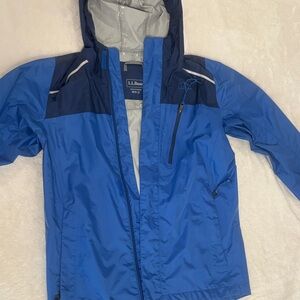L.L. Bean Two-Tone Blue Waterproof Raincoat Boys Size M (10-12)